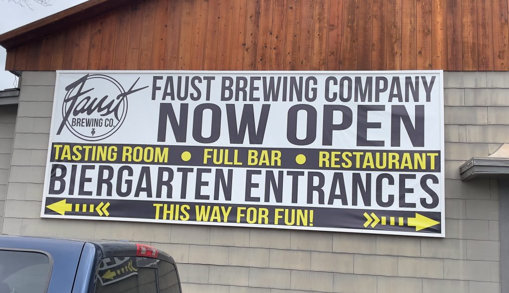 Faust Brewing - Sign Outside