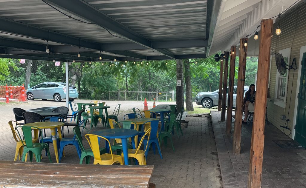 Tables in front of the Winery