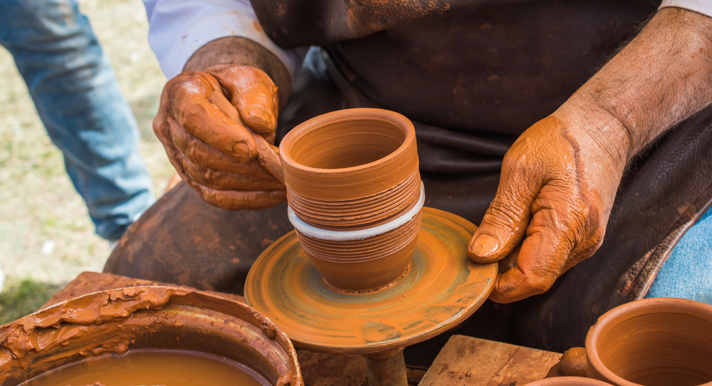 Stock Photo of Pottery Being Created