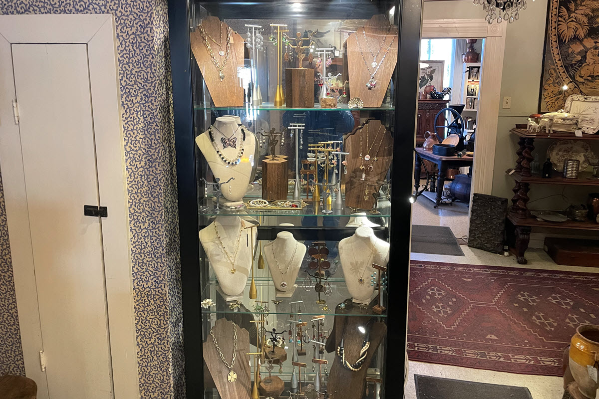 Display Case with Jewelry