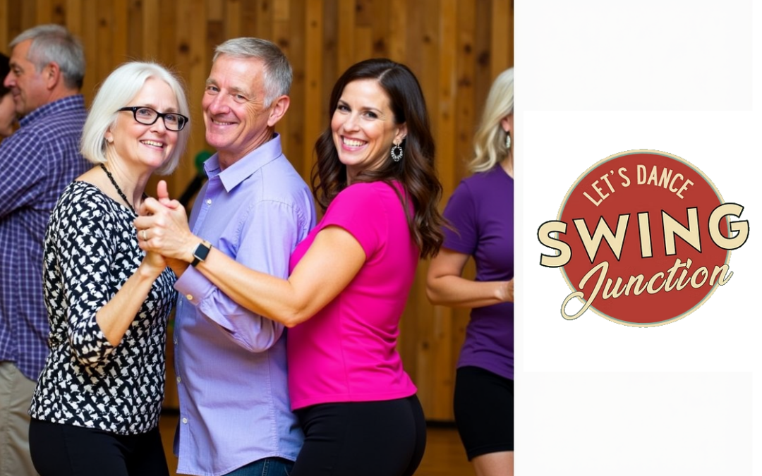 Swing Junction Logo & People Posing dancing for a Photo