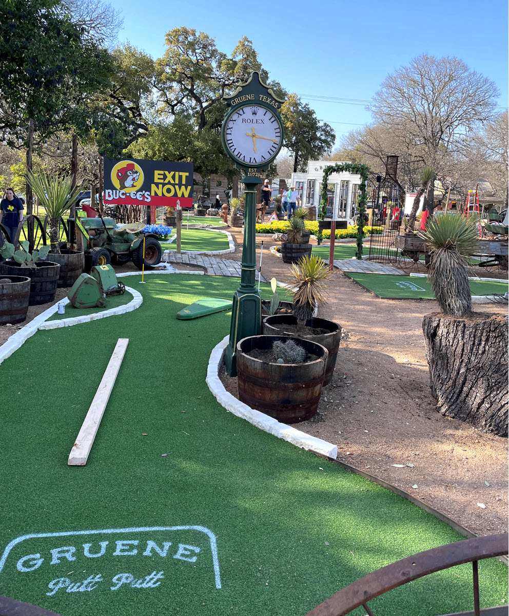 View of a Mini Putt Course at Gruene Putt Putt