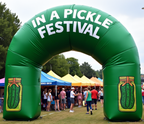 Blow up Arch made by Ai for Pickle Fest in New Braunfels