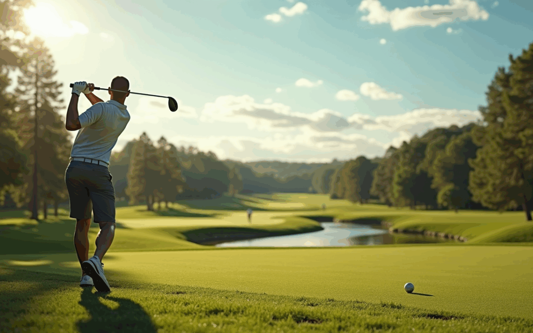 Generated Image of a Man Swinging a Golf Club on A Golf Course