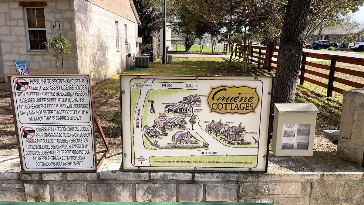 Gruene Cottages Property Map