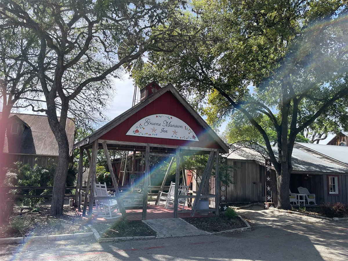 Outside Seating Area at Gruene Mansion Inn